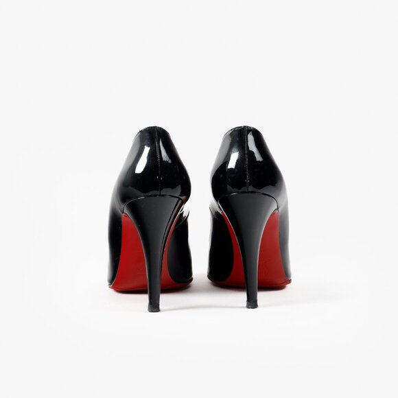 Christian Louboutin Black Patent Calf Leather Pumps. - Picture 3 of 10